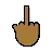 Middle Finger: Medium-Dark Skin Tone