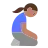 Woman Kneeling: Medium Skin Tone