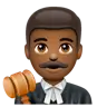 Man Judge: Medium-Dark Skin Tone Emoji 👨🏾‍⚖️ image - WhatsApp style