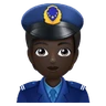 Police Officer: Dark Skin Tone Emoji 👮🏿 image - Huawei Harmony OS style