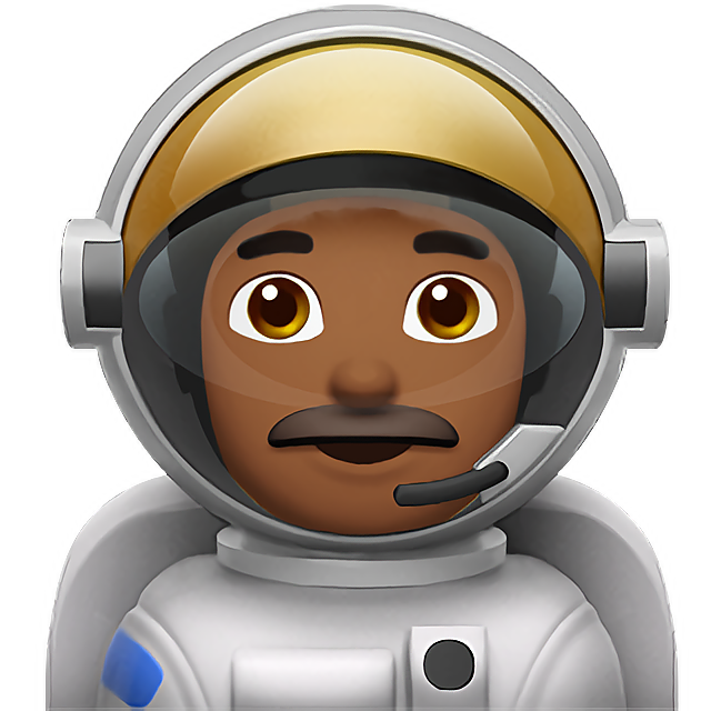 Man Astronaut: Medium-Dark Skin Tone