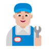 Man Mechanic: Medium-Light Skin Tone Emoji 👨🏼‍🔧 image - Microsoft Classic 2D style