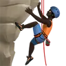 Man Climbing: Dark Skin Tone Emoji 🧗🏿‍♂️ image - Apple style
