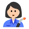 Woman Factory Worker: Light Skin Tone Emoji 👩🏻‍🏭 image - Tossface style