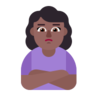 Woman Pouting: Medium-Dark Skin Tone Emoji 🙎🏾‍♀️ image - Microsoft Classic 2D style