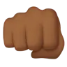 Oncoming Fist: Medium-Dark Skin Tone Emoji 👊🏾 image - Apple style
