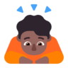 Person Bowing: Medium-Dark Skin Tone Emoji 🙇🏾 image - Microsoft Classic 2D style