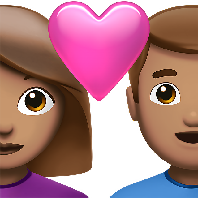 Couple With Heart: Woman, Man, Medium Skin Tone