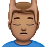 Man Getting Massage: Medium Skin Tone Emoji 💆🏽‍♂️ image - Apple style