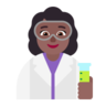 Woman Scientist: Medium-Dark Skin Tone Emoji 👩🏾‍🔬 image - Microsoft Classic 2D style