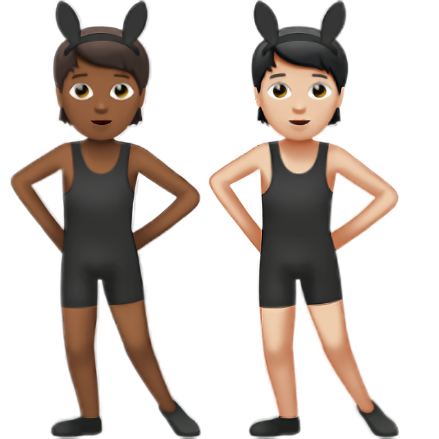 People With Bunny Ears: Medium-Dark Skin Tone, Light Skin Tone
