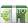 与欧洲标志的钞票 Emoji 💶 image - Samsung style