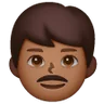 Man: Medium-Dark Skin Tone Emoji 👨🏾 image - Samsung style