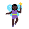 Woman Fairy: Dark Skin Tone Emoji 🧚🏿‍♀️ image - Microsoft Classic 2D style