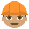 Construction Worker: Medium Skin Tone Emoji 👷🏽 image - EmojiTwo style