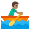 Man Rowing Boat: Medium Skin Tone Emoji 🚣🏽‍♂️ image - Google Noto Color style