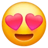 Эмодзи Улыбающееся лицо с глазами-сердечками 😍 image - Samsung style