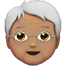 Older Person: Medium Skin Tone Emoji 🧓🏽 image - Apple style