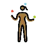 Woman Juggling: Medium-Dark Skin Tone Emoji 🤹🏾‍♀️ image - OpenMoji style