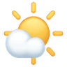 Emoji Sole bianco con piccola nuvola 🌤 image - Huawei Harmony OS style