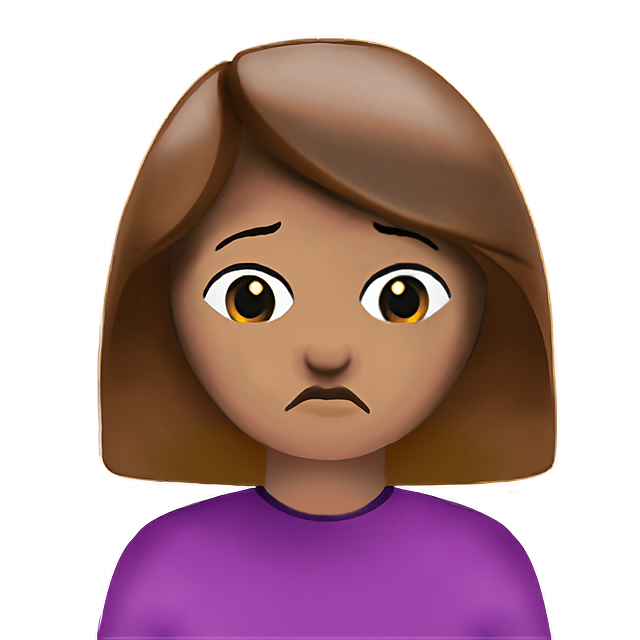 Woman Frowning: Medium Skin Tone