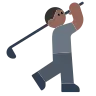 Person Golfing: Medium-Dark Skin Tone Emoji 🏌🏾 image - Tossface style