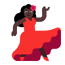 Woman Dancing: Dark Skin Tone Emoji 💃🏿 image - Microsoft Classic 2D style