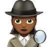 Woman Detective: Medium-Dark Skin Tone Emoji 🕵🏾‍♀️ image - Apple style