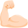 Flexed Biceps: Light Skin Tone Emoji 💪🏻 image - Facebook Messenger (2016) style