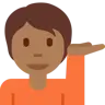 Person Tipping Hand: Medium-Dark Skin Tone Emoji 💁🏾 image - Twitter / X (Twemoji) style