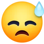 Downcast Face With Sweat
