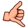 Call Me Hand: Medium-Light Skin Tone Emoji 🤙🏼 image - Emojidex style