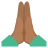 Folded Hands: Medium-Dark Skin Tone