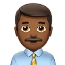 Man Office Worker: Medium-Dark Skin Tone Emoji 👨🏾‍💼 image - Apple style