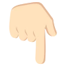 Backhand Index Pointing Down: Light Skin Tone Emoji 👇🏻 image - EmojiTwo style