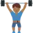 Man Lifting Weights: Medium-Dark Skin Tone