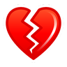 Broken Heart Emoji 💔 image - SoftBank style