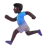 Man Running: Dark Skin Tone