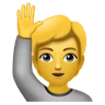 Personne heureuse une main en l’air Emoji 🙋 image - Huawei Harmony OS style