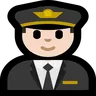 Man Pilot: Light Skin Tone Emoji 👨🏻‍✈️ image - Microsoft Windows 10 Segoe UI Emoji style