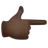 Backhand Index Pointing Right: Dark Skin Tone