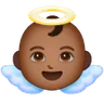 Baby Angel: Medium-Dark Skin Tone Emoji 👼🏾 image - Samsung style