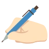 Writing Hand: Light Skin Tone Emoji ✍🏻 image - EmojiTwo style