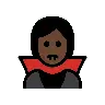 Vampire: Dark Skin Tone Emoji 🧛🏿 image - OpenMoji style