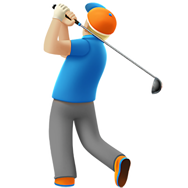 Man Golfing: Medium-Light Skin Tone