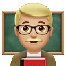 Man Teacher: Medium-Light Skin Tone Emoji 👨🏼‍🏫 image - Apple style