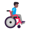 Man In Manual Wheelchair Facing Right: Medium-Dark Skin Tone Emoji 👨🏾‍🦽‍➡️ image - Microsoft Classic 2D style