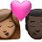 Kiss: Woman, Man, Medium Skin Tone, Dark Skin Tone