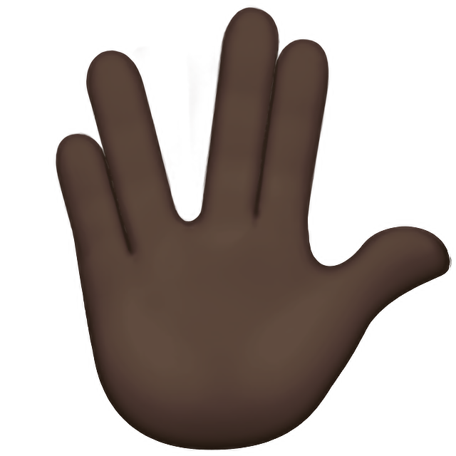Vulcan Salute: Dark Skin Tone