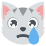Emoji Síró macska arca 😿 image - EmojiTwo style